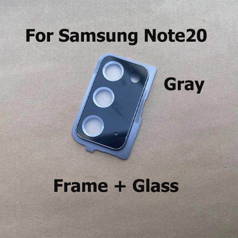 New For Samsung Galaxy Note 20 Note20 Ultra Back Camera Lens Rear Camera Glass Cover With Frame Glue Sticker Adhesive