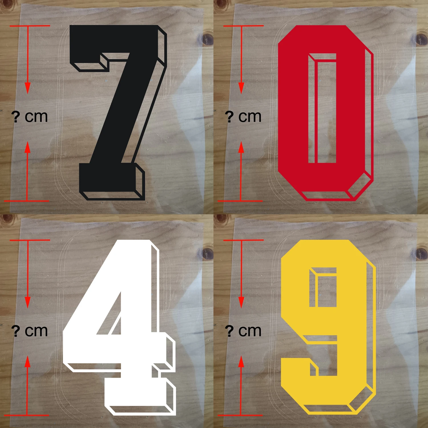 Custom 3D Number Football Basketball Transfer Number Iron on Sticker For Kids Adults Set Sport Patches For Clothes DIY Applique