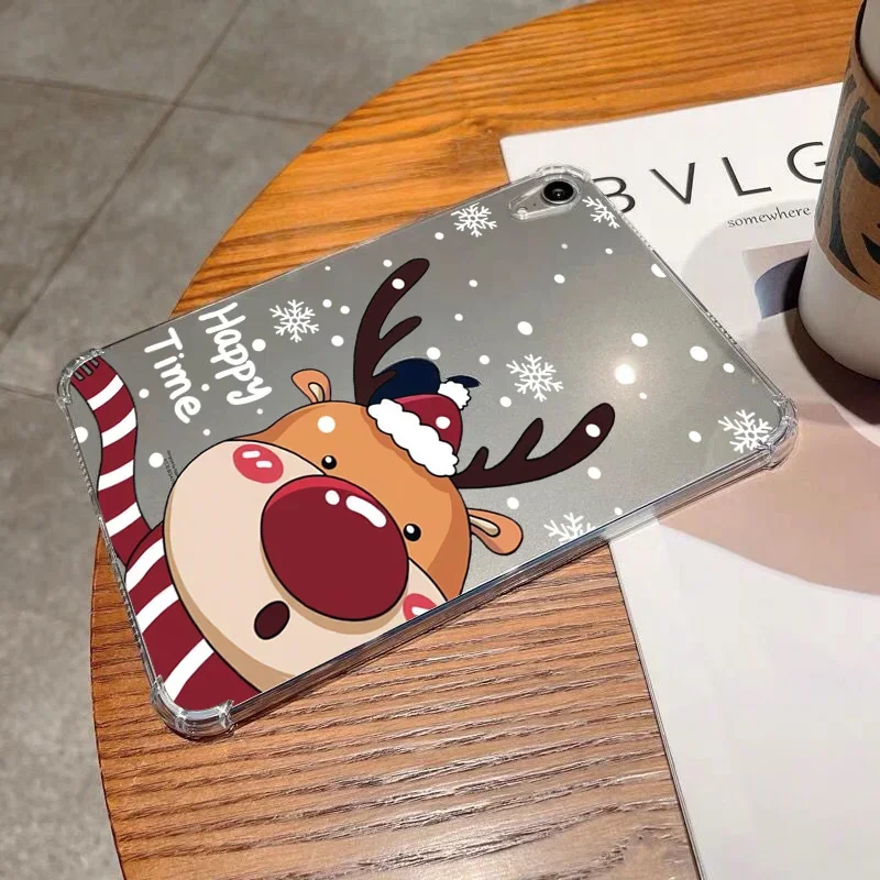 Case for Samsung Galaxy S6 Lite P610 P615 A7 Lite A8 10.5IN A9 Plus S7 S8 S9 S10 Plus PU Tablet Cover Christmas Reindeer Case