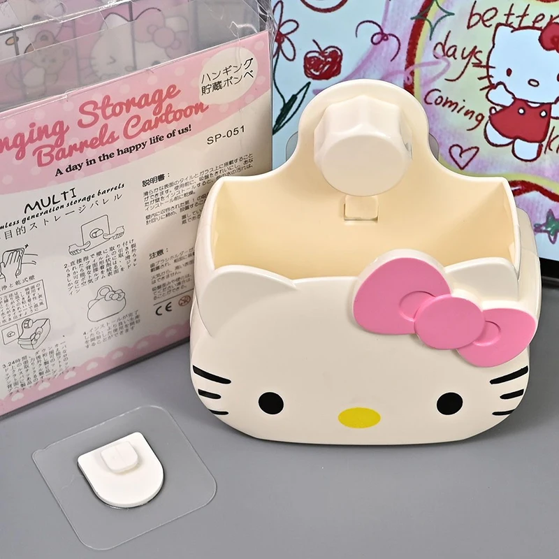 Sanrio Hello Kitty estante de almacenamiento de cepillos de dientes dibujos animados Anime lindo baño caja de almacenamiento de gran capacidad regalos de vacaciones para niñas y niños