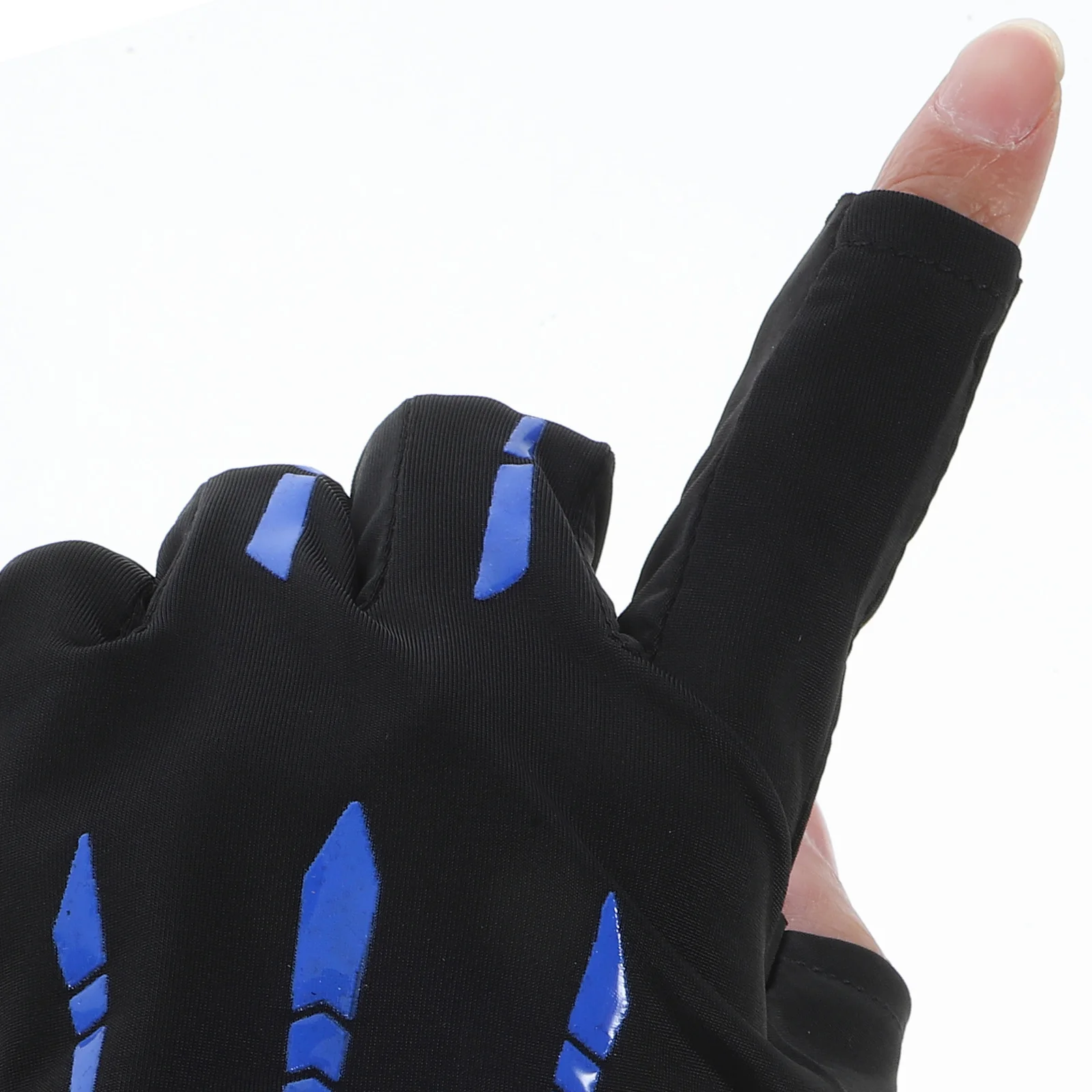

1 Pair Ice Silk Anti-Ultraviolet Breathable Sweat-Wicking Portable Shockproof Anti-Slip Riding Fitness Fishing Gloves Outdoor