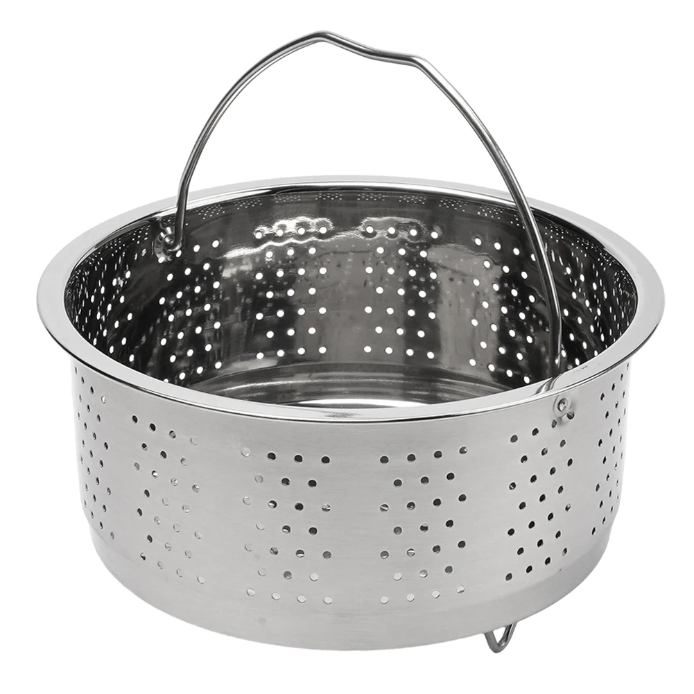 Stainless Steel Kitchen Steamer Insert Steamer Pot Pressure Cooker Anti-scald Steamer Basket Fruit Cleaning Basket