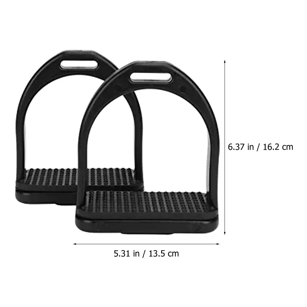 2Pcs Wear-Resistant Horse Stirrup Safety Anti-Skid Riding Saddle Stirrups Plastic Professional Convenient Foot Fixing