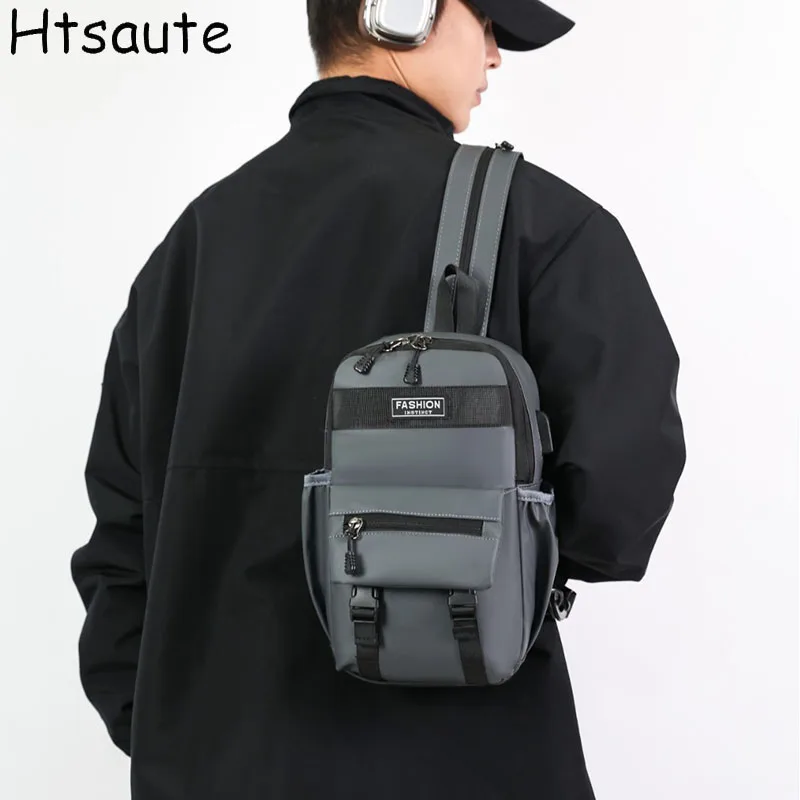 

Водонепроницаемые сумки большой вместимости для мужчин, спортивные сумки через плечо с USB-портом, сумки-мессенджеры, дорожные сумки для мужчин, многофункциональные.