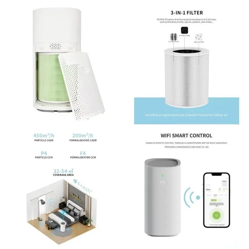 Home air purifiers with self-cleaning functions are easy to operate and help relieve allergies