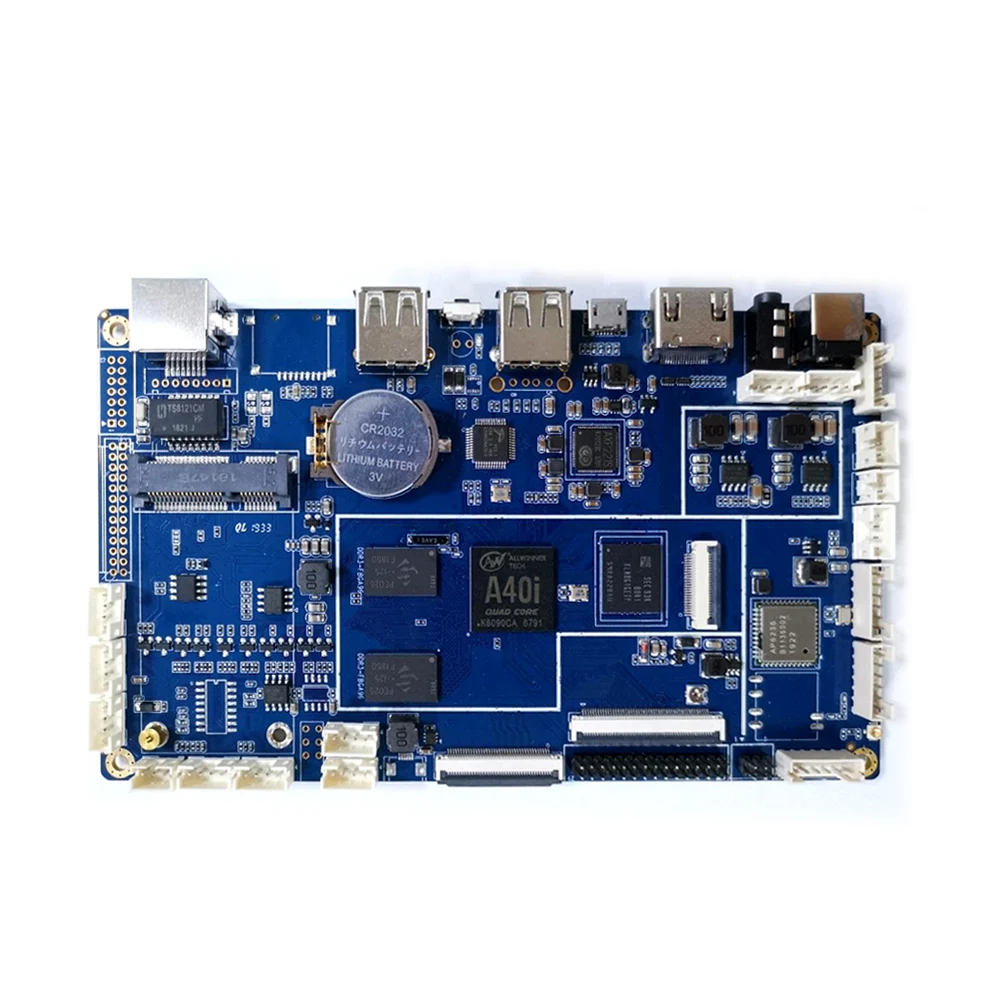 Allwinner A40i Cortex-A7 Display de negócios Android Placa-mãe inteligente PCBA Sinalização digital Terminal de auto-serviço inteligente