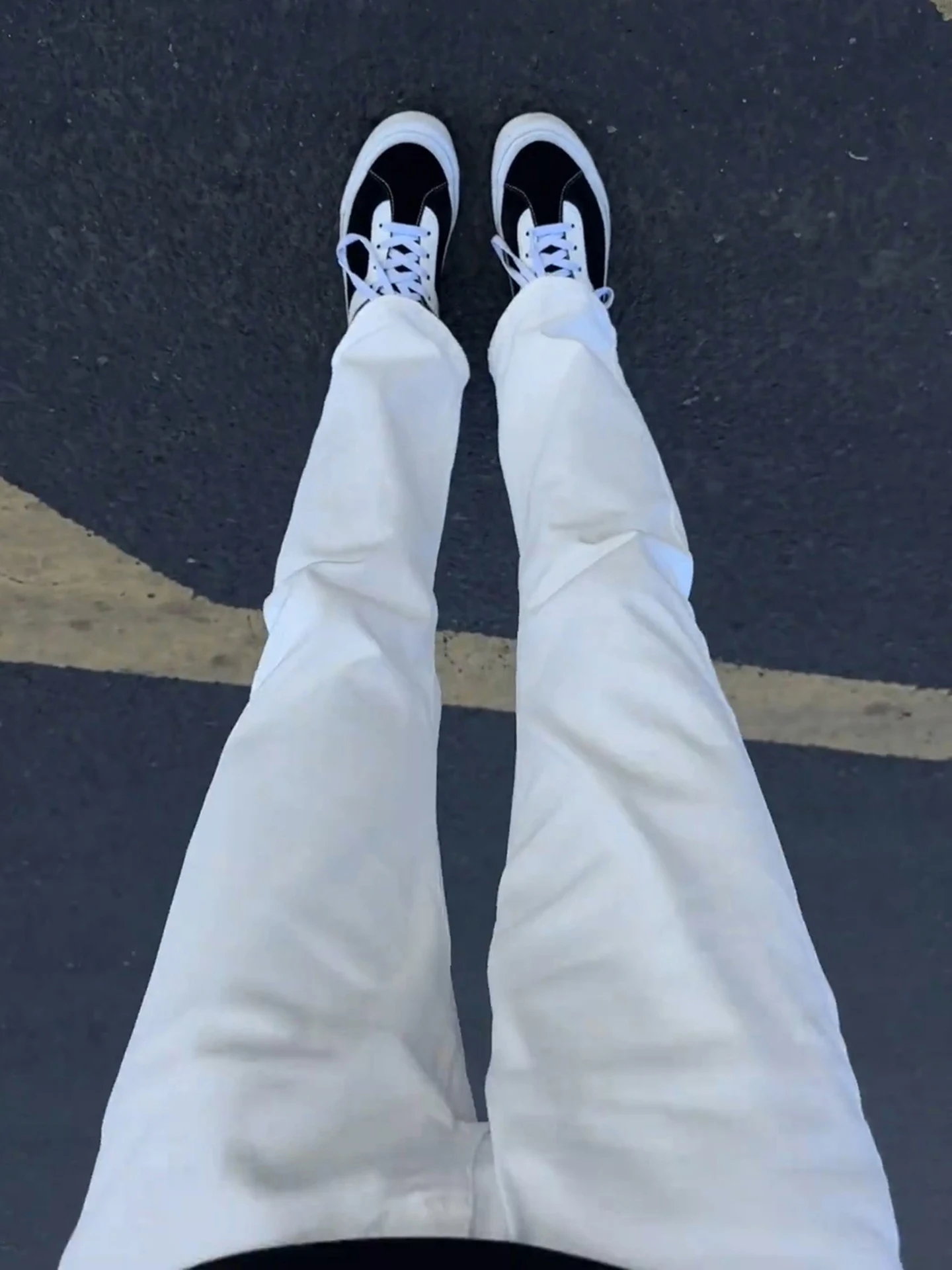 

White High Quali Straight Leg Men's Jeans American High Street Vibe Slim Fit Comfortable Cotton Elastic Fiber Autumn Wear