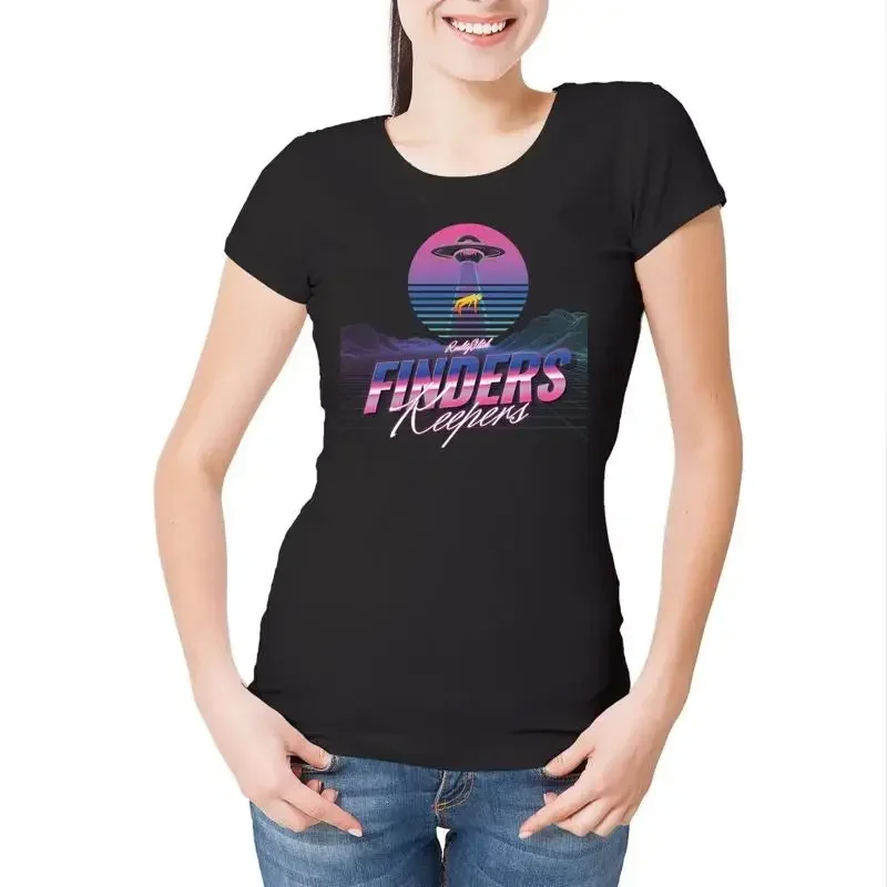 Womens UAP Abduction UFO T-Shirt Neon Spaceship Space Aliens Galaxy