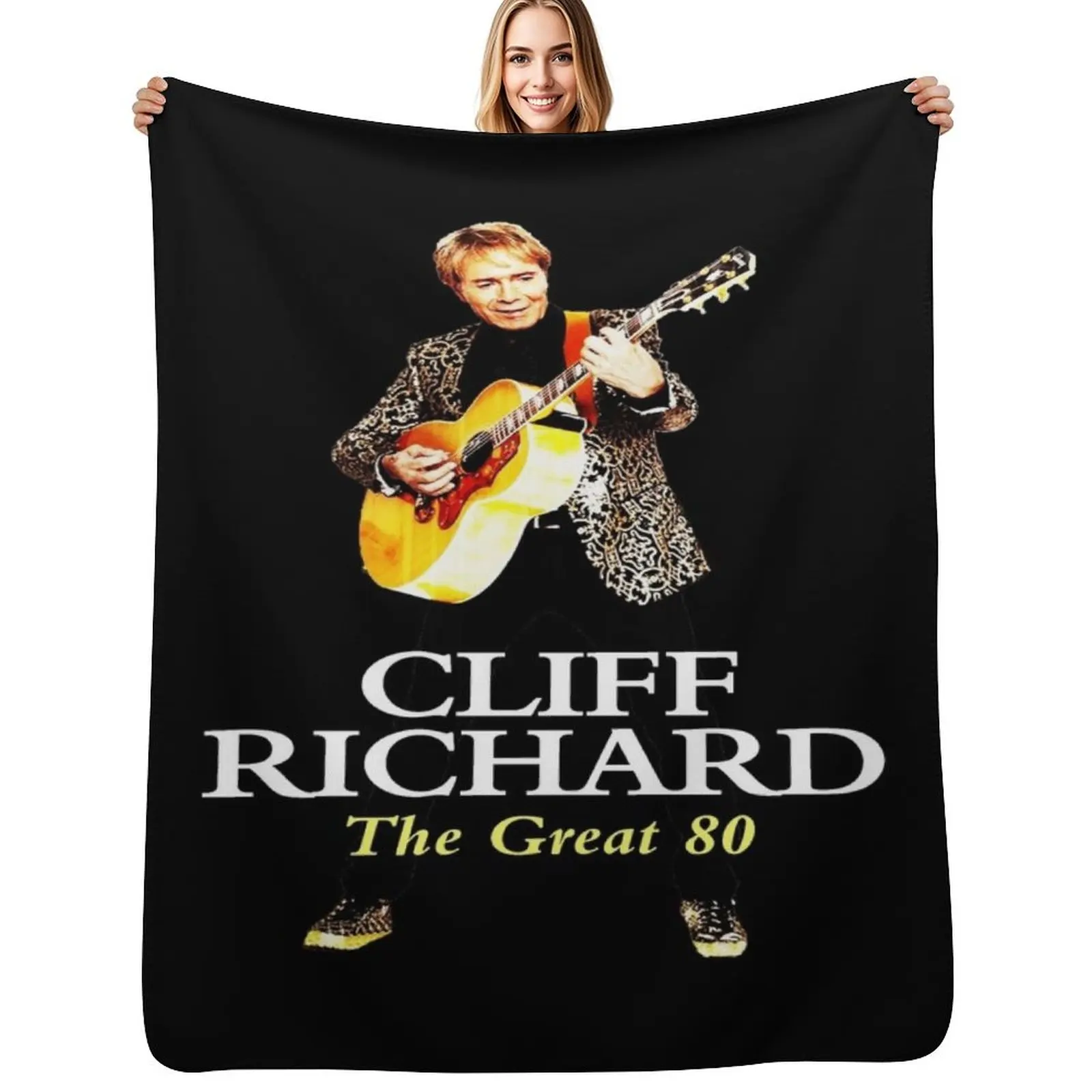 Best Clear Design of American Legend Singer SongwriterActor Cliff Richard Throw Blanket Blankets For Sofas Winter beds Blankets