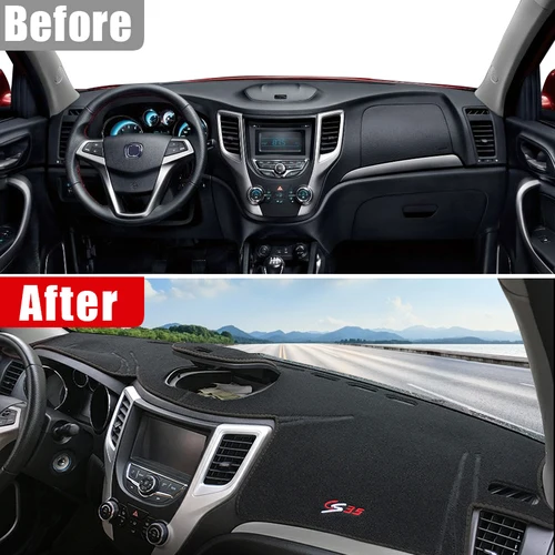 Imagen 2 del producto Accesorios para Changan CS35 2012 2013 2014 2015 2016 cubierta del salpicadero del coche evitar almohadillas de luz alfombrillas interiores protectoras antideslizantes