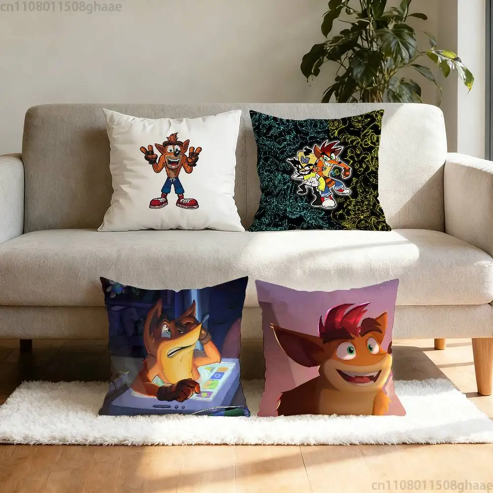 Naughty About Time Crash Pillow Case Square Double-Sided Printing Short Plush Sofa Cushion Cover Bedroom Bedside Pillow