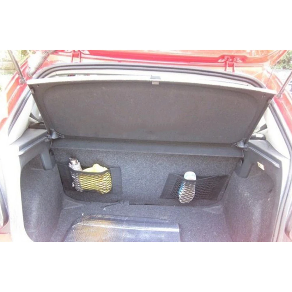 

2Pcs Trunk Cargo Net Organizer Elastic Dual Layer Mesh Car Storage Organizer Net for Car Suv Van Trunk Cargo Nets