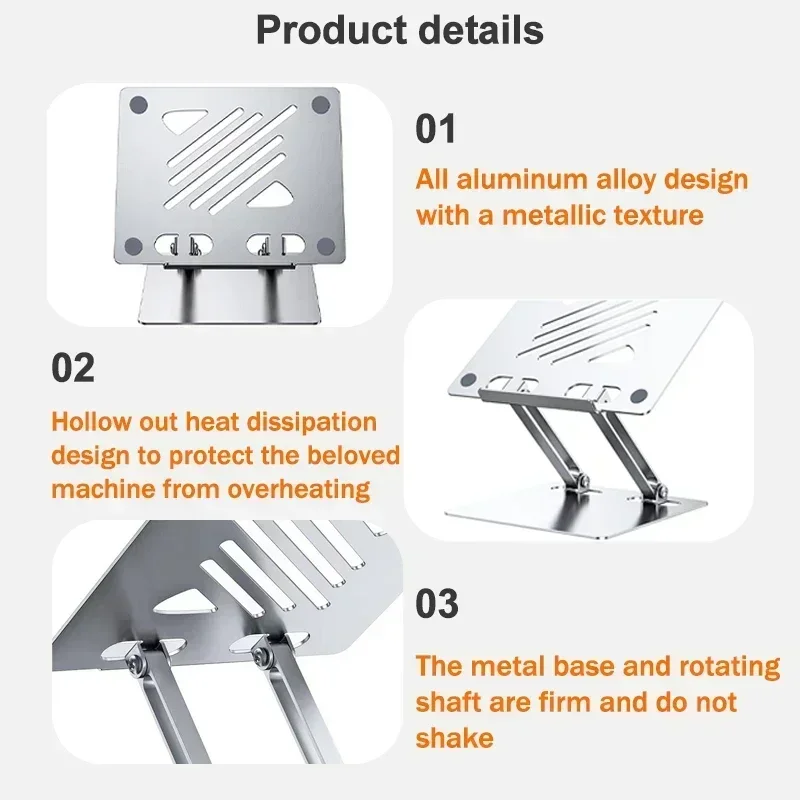 CP75 Hollow Out Bracket Base Support Składany stojak na notebooka/tablet ze stopu aluminium Akcesoria do laptopów dla Macbooków