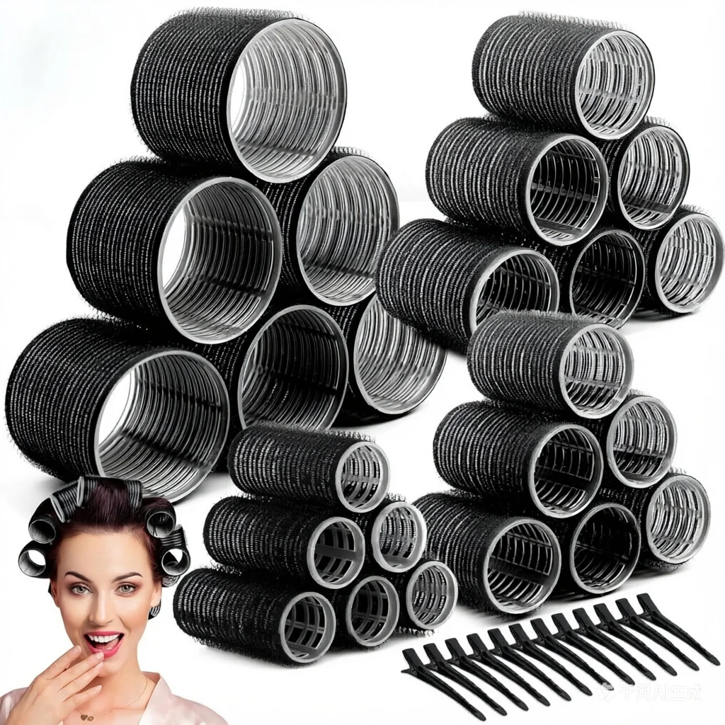 18/24pcs/Set Self Grip Hair Rollers No Heat Hair Clip Curlers Air Curls Hair Bangs Volume Self-adhesive Hook DIY Styling Tools