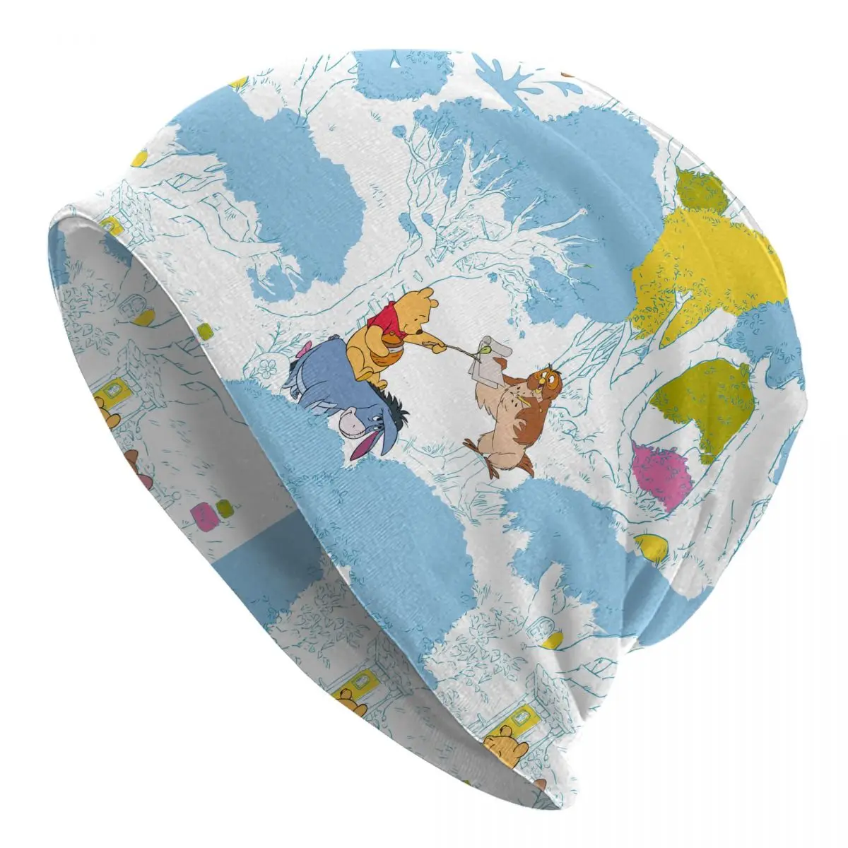

Кепки Винни-Пух на медовом дереве, хип-хоп, уличные шапочки для взрослых, весенние теплые шапки двойного назначения