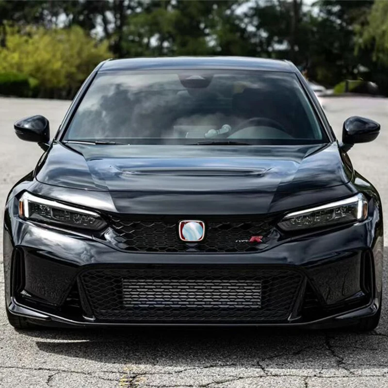 

For 2022 2023 Year Honda CIVIC Hatchback Racing Grille Trim Accessories ABS Front Bumper TypeR Grills Body Kit Splitter