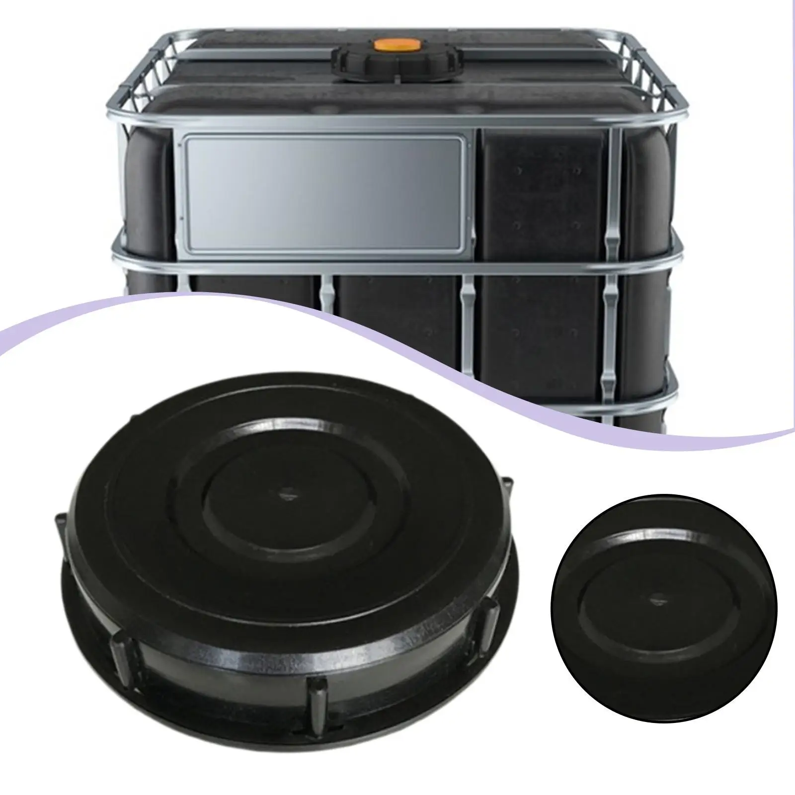 Cubierta de tapa de bolsa IBC, pieza de repuesto resistente de 6 pulgadas, 1000L, tapa de lata IBC multifuncional, tapa de tanque de almacenamiento de agua de almacenamiento Industrial de alimentos