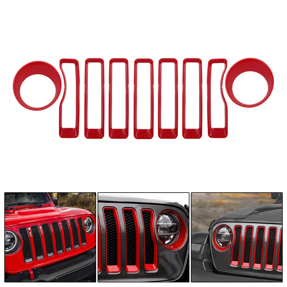 

Для 2018-2022 Jeep Wrangler JL сетчатая решетка гриля вставка + фонарь задняя крышка отделка JL JLU для Jeep Gladiator JT