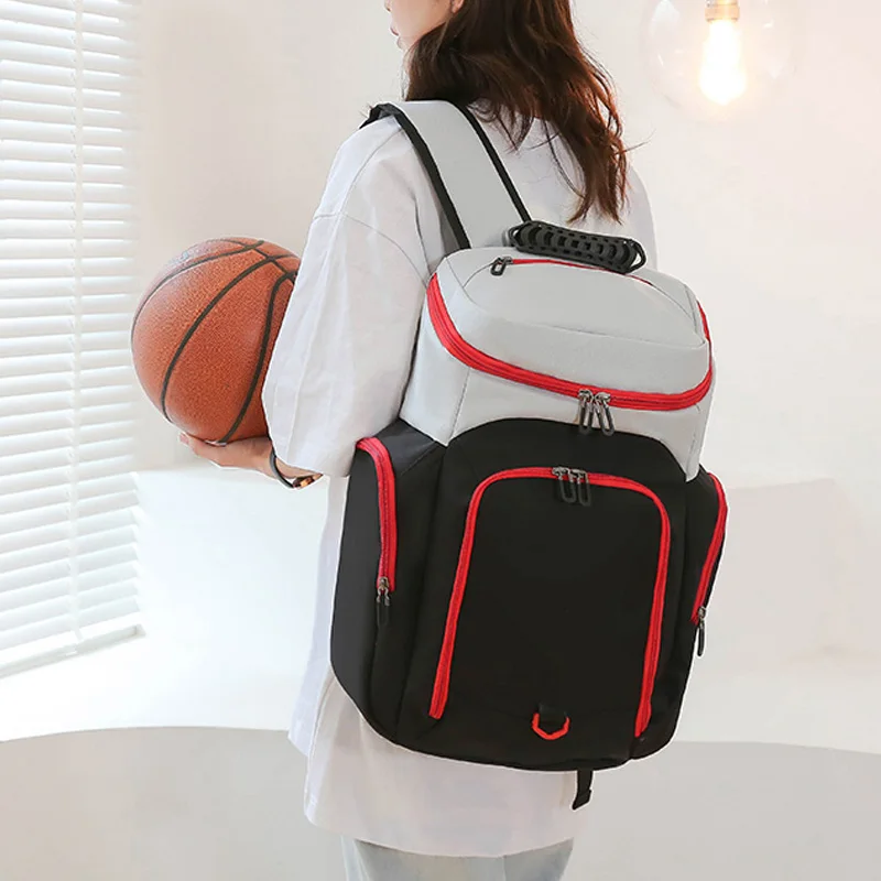 

Unisex Fashionable Color Combination Backpack Multi-pockets Large Capacity Casual Shoulders Bag for Going Out Sports Commuting