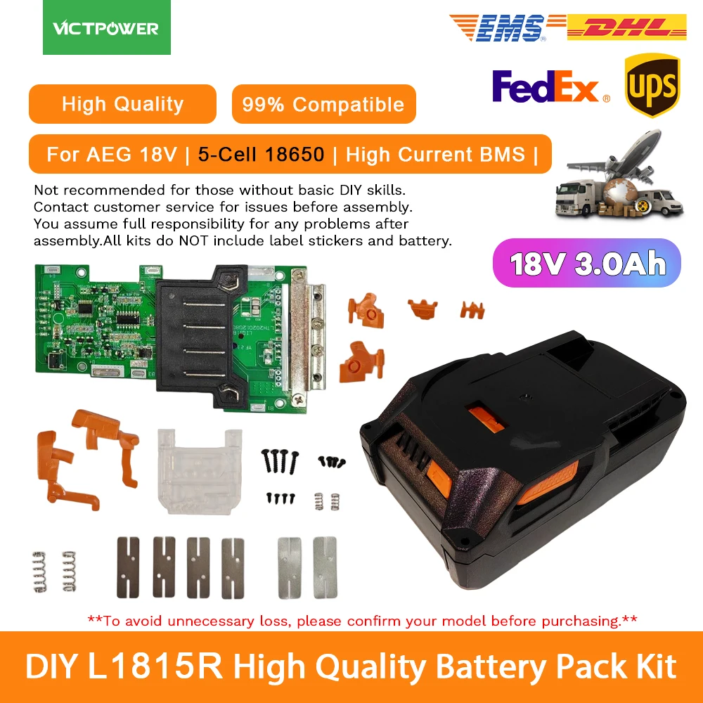 

Новейшая плата защиты аккумулятора (BMS PCB) для 5*18650 элементов, совместимая с RIDGID 18V R840083 CS0921 R84008 AC840084 L1815R и AEG 18V