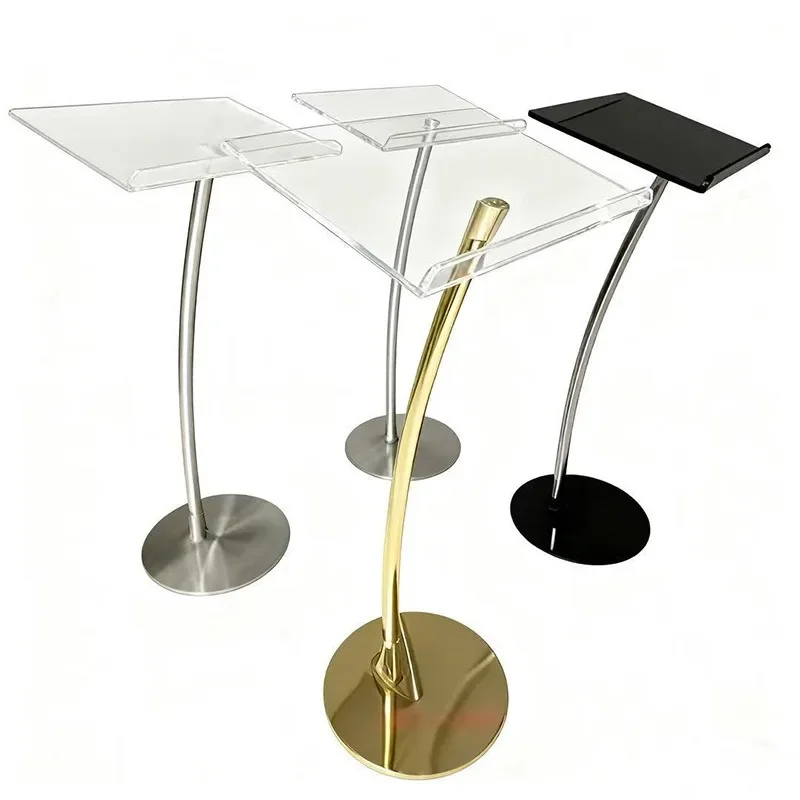 Acrylic Display Podium Table Speech Transparent Speech Table Wedding Master of Ceremonies