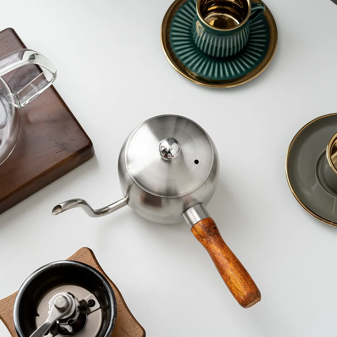 500ml Hand Drip Kettle Coffee Pot Stainless Steel Long Spout Pour Over Japanese Style  Offices Coffee Pot