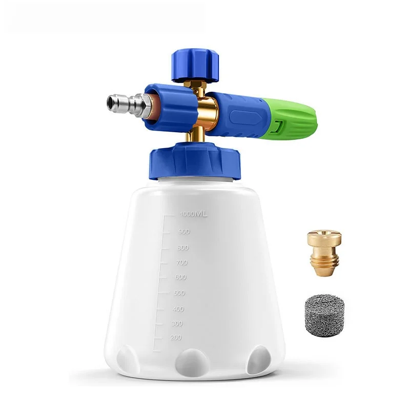 

Автомойка, снежная пена, пушка, 1000 мл, пенопласт для мойки высокого давления, 1/4 дюйма, быстроразъемный генератор пены, распылитель пены для мойки автомобиля