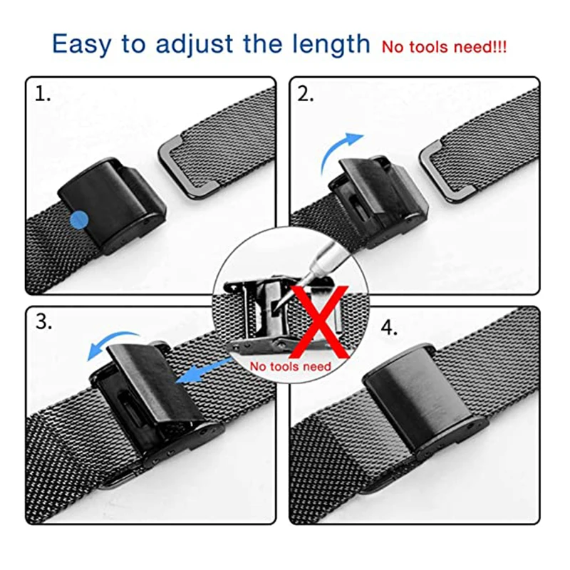 26 22 20mm Mesh Watch Band For Garmin Fenix 7x 6 Pro 5S Plus 3 HR Stainless Steel Milanese Bracelet Band For Approach S60 S62