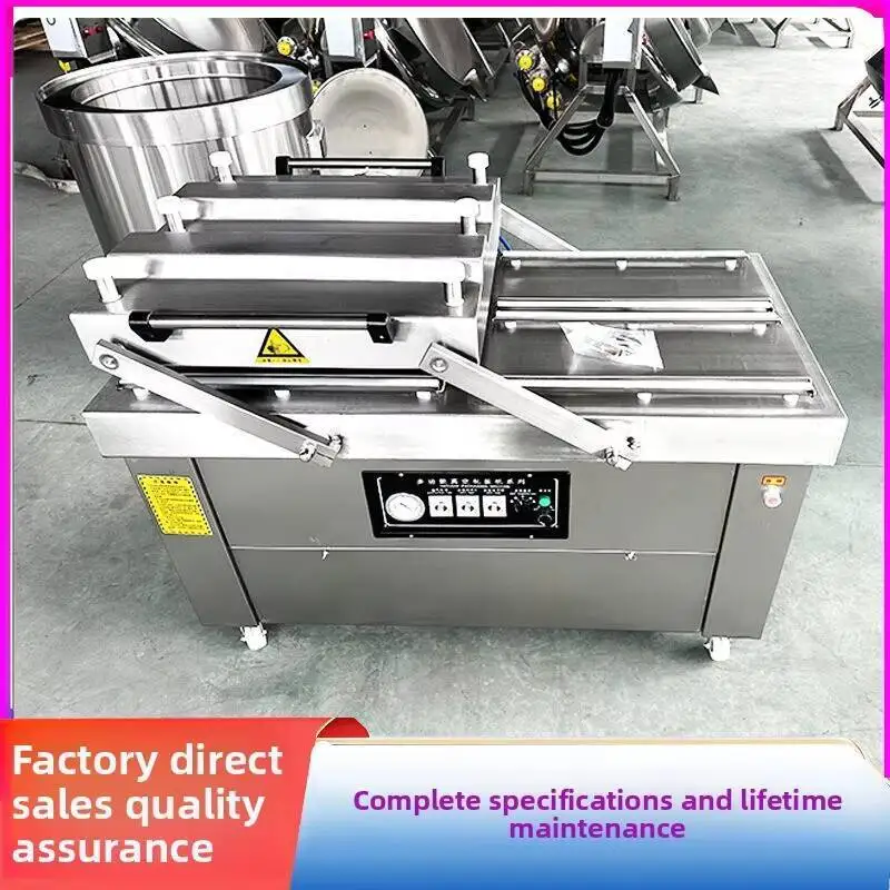 

Sea Cucumber Packaging Machine In Stock Double Chamber 600 Vacuum Dog Cat Food Sealing Sausage