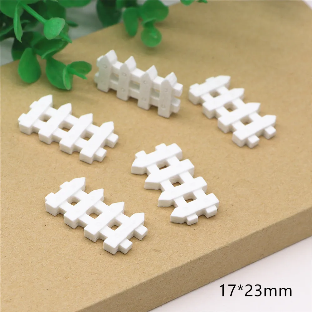 10pcs Kawaii Mini Resin Cow/Fence Figurines Miniatures DIY Home Garden Decoration Accessories