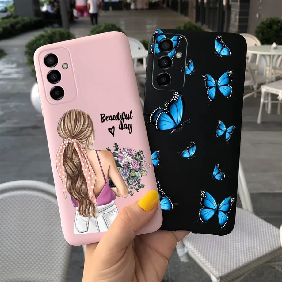 Colorful Butterfly Back Case For Samsung Galaxy M23 M13 Fundas Case Matte Shockproof Luxury New Cases On Samsung M13 M 23 Capa