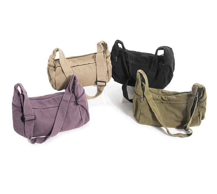 Y2K Casual Canvas Big Size Crossbody 2026 Female Male Teenager Student Medium Size High Street Fabric Zipper School Shoulder Bag