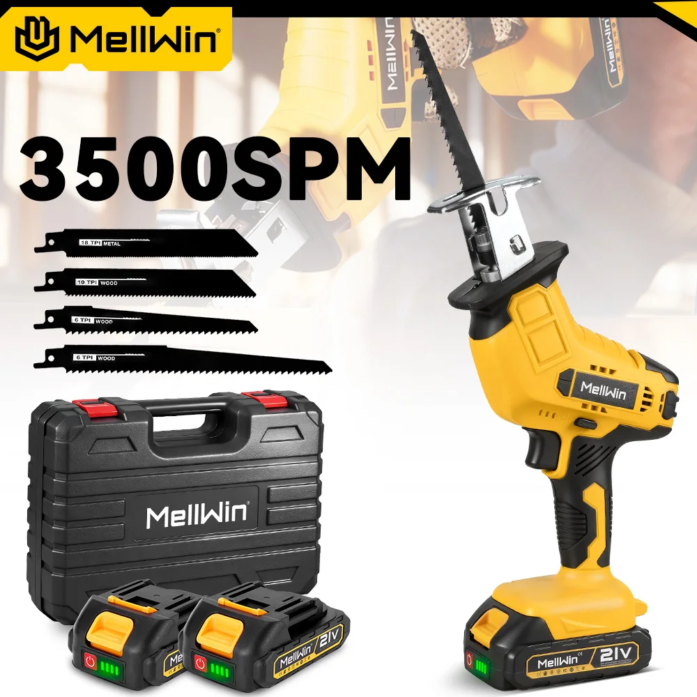 MELLWIN scie alternative électrique sans fil 12000SPM scie multi-électriques coupe de tuyaux en métal et bois pour Makita broche de batterie 18V