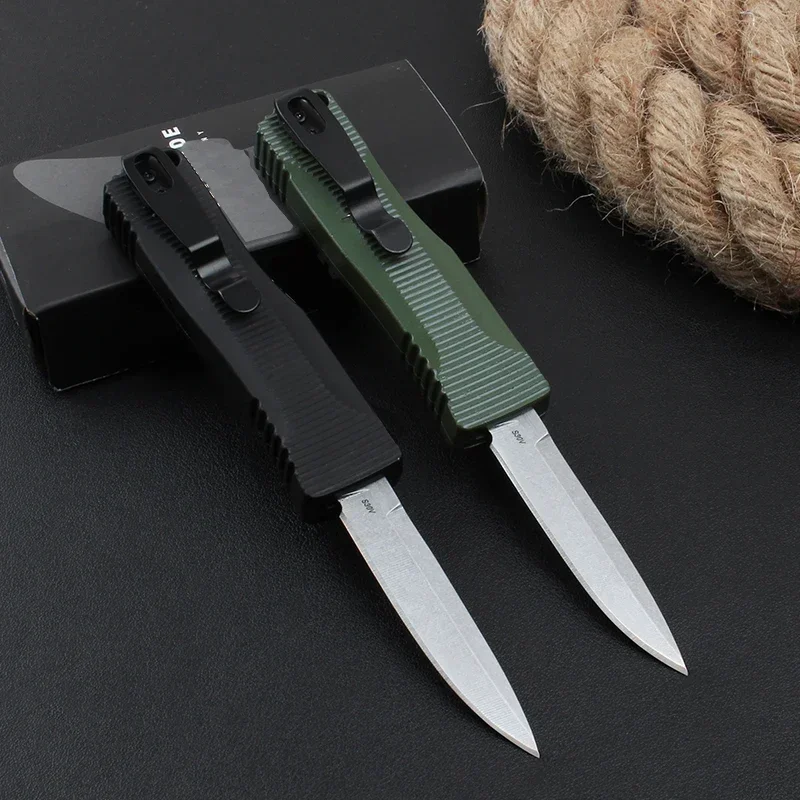 Outdoor Mini BM 4850 Tactical Pocket Folding Knife 440C Drop Point Blade Zinc Alloy Handle EDC Survival Camping Tools for Gifts