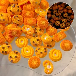 50pcs Mix 3D Simulated Cookies Nail Charms Resin Luminous Decorations Creative Chocolate Nail Decoration for Manicure Parts