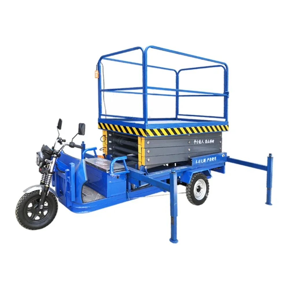 Custom made electric three-wheel mobile scissor lift installation and maintenance aerial work aerial vehicle