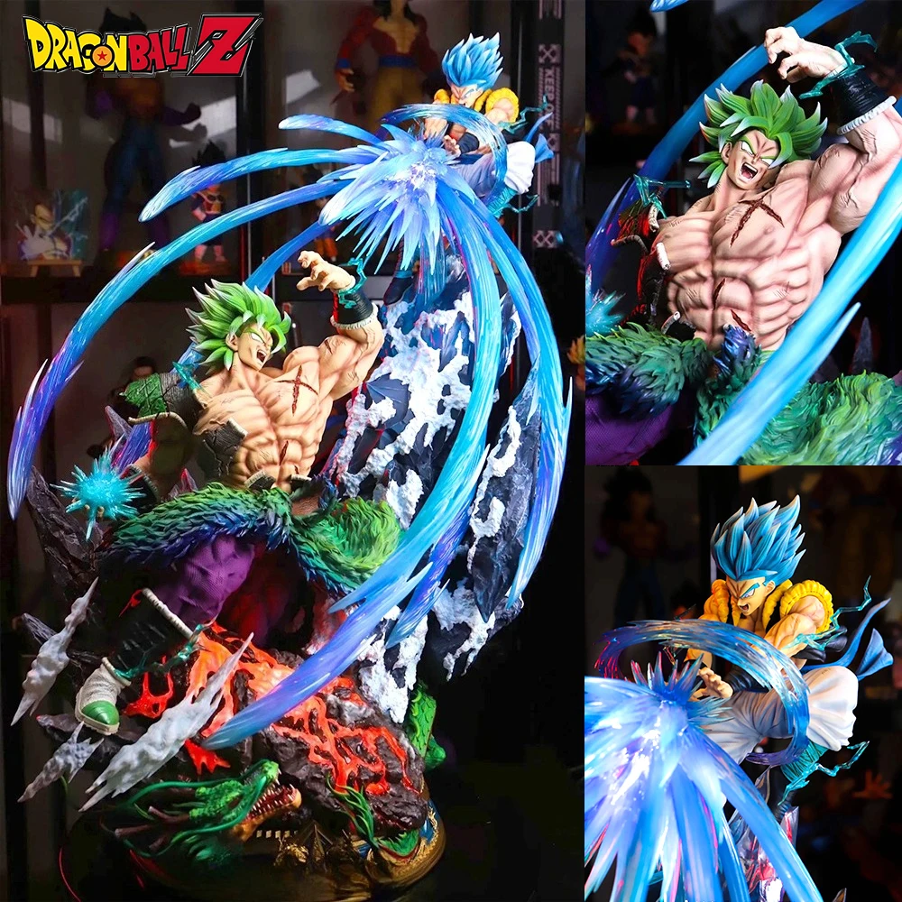 

50cm/19.69in Anime Dragon Ball Figure Gogeta VS Broli Action Figures Pvc Statue Desktop Ornamen Collection Model Toys Gifts
