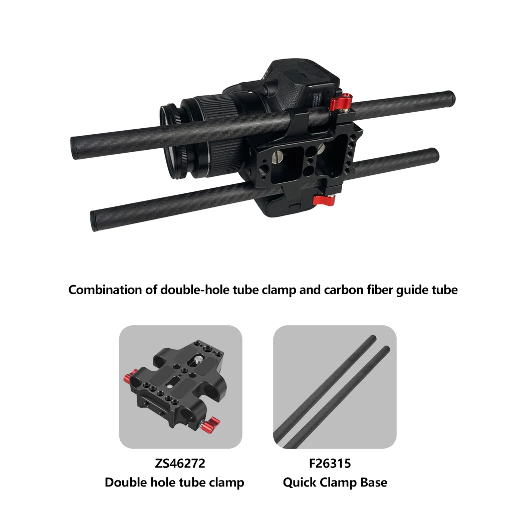 Universal Kamera Grundplatte Schulter Rig 15mm Stange Clamp Quick Release Adapter für Sony DSLR Käfig Vlog Schulter Unterstützung System – Detail 40