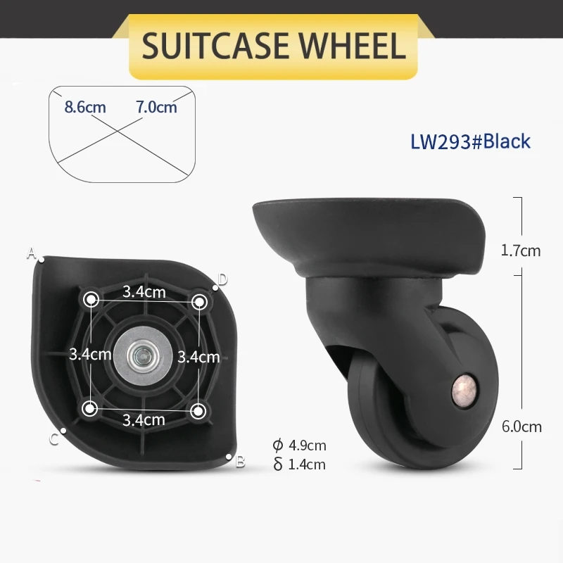 Suitable for Samsonite Wheel 92T Trolley Case Pulley Suitcase Wheel Suitcase Load-bearing Wheel Suitcase Wear-resistant Caster