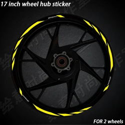 17 Inches Reflective Motorcycle Rim Wheel Hub Sticker Decals For REVS YOUR HEART For R1 R3 R6 R7 MT03 MT07 MT09 MT10 MT25 XS900