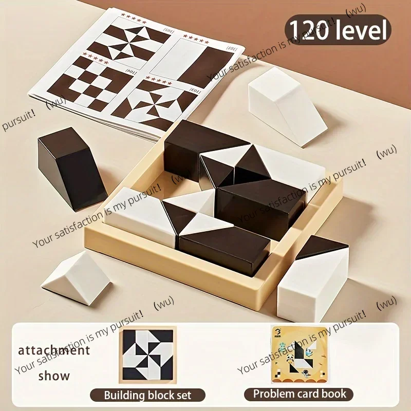 120 Level Hidden Block Puzzle ，ABS Material Interesting Enhances Logic and Spatial Reasoning Suitable for 6