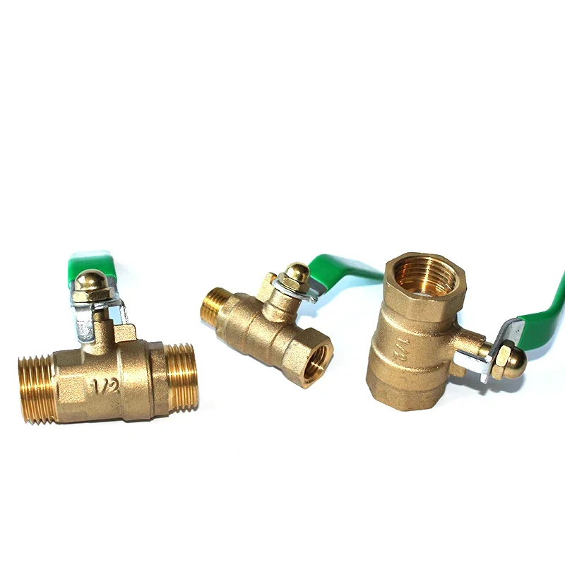 Thickened pneumatic ball valve copper dn8 valve air compressor water pipe trachea tap water switch 2 points 3 points 4 points