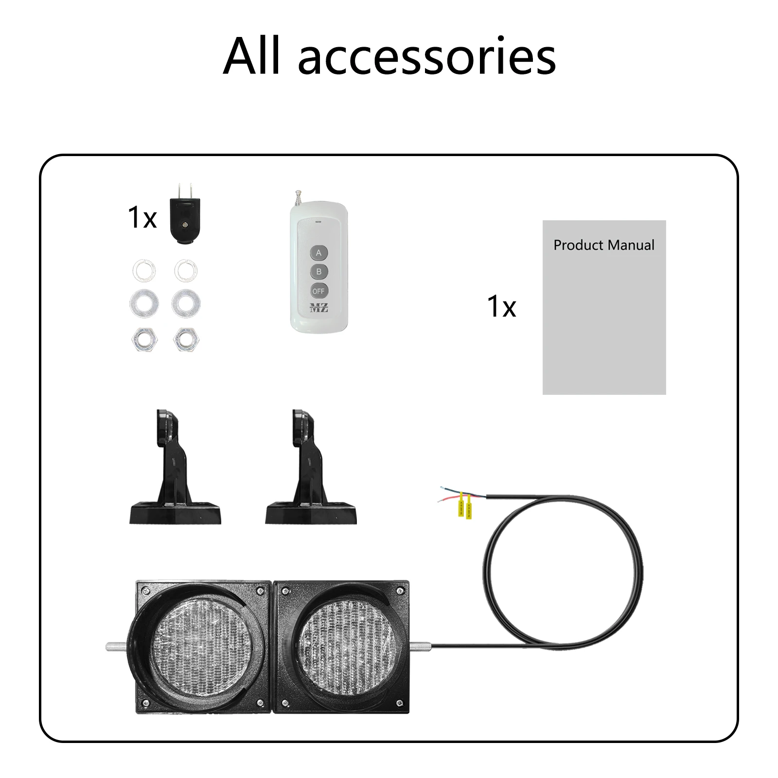 100-2 4인치 100mm 교통 정지/통행 신호등/리모컨/AC 85-265V 램프 LED, PC 케이스 방수 IP65
