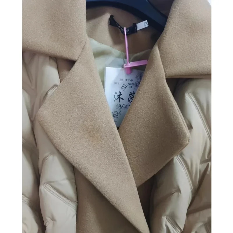 Women Down Cotton Coat Winter Jacket Female Mid Length Version Parkas Slim Fit Large Size Outwear Casual Fashion Overcoat 2023