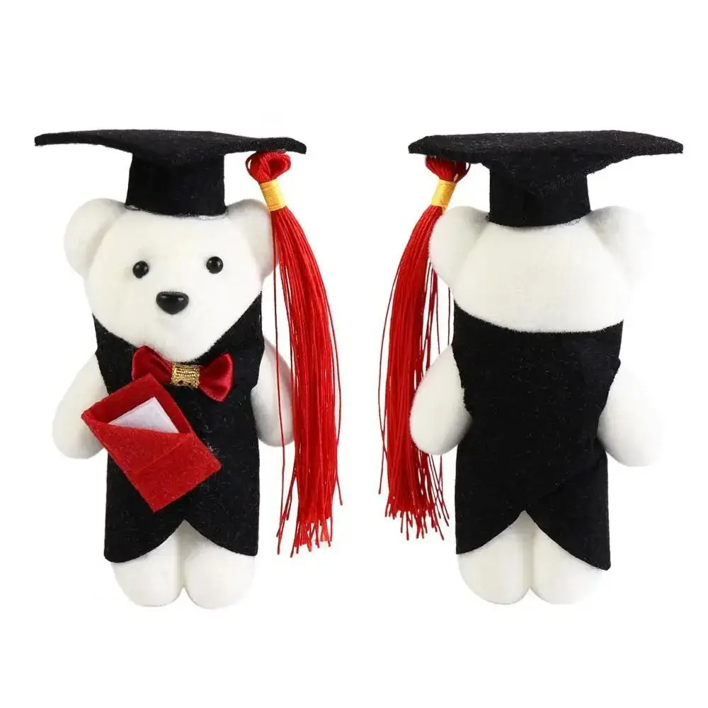 

10 pcs/set Graduation Season Graduation Bear Doll Celebrate Party Foam Bear Mini Bear Flower Bouquet 14cm Plush