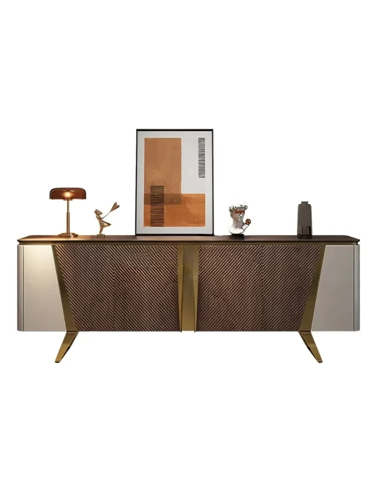 

Light luxury modern entrance cabinet solid wood dining side cabinet decoration