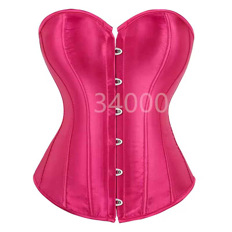 Caudatus Black Corset Top Plus Size Bustiers Overbust Satin Sexy Costume Corselet Brocade Vintage Style Bridal Korsett Women - Image 22