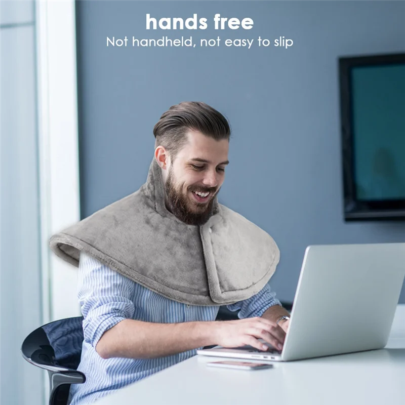 ABVI-Pad riscaldante elettrico per sollievo Fatigu Temperatura costante Impacco caldo Scaldacollo riscaldato per collo e spalle Spina americana