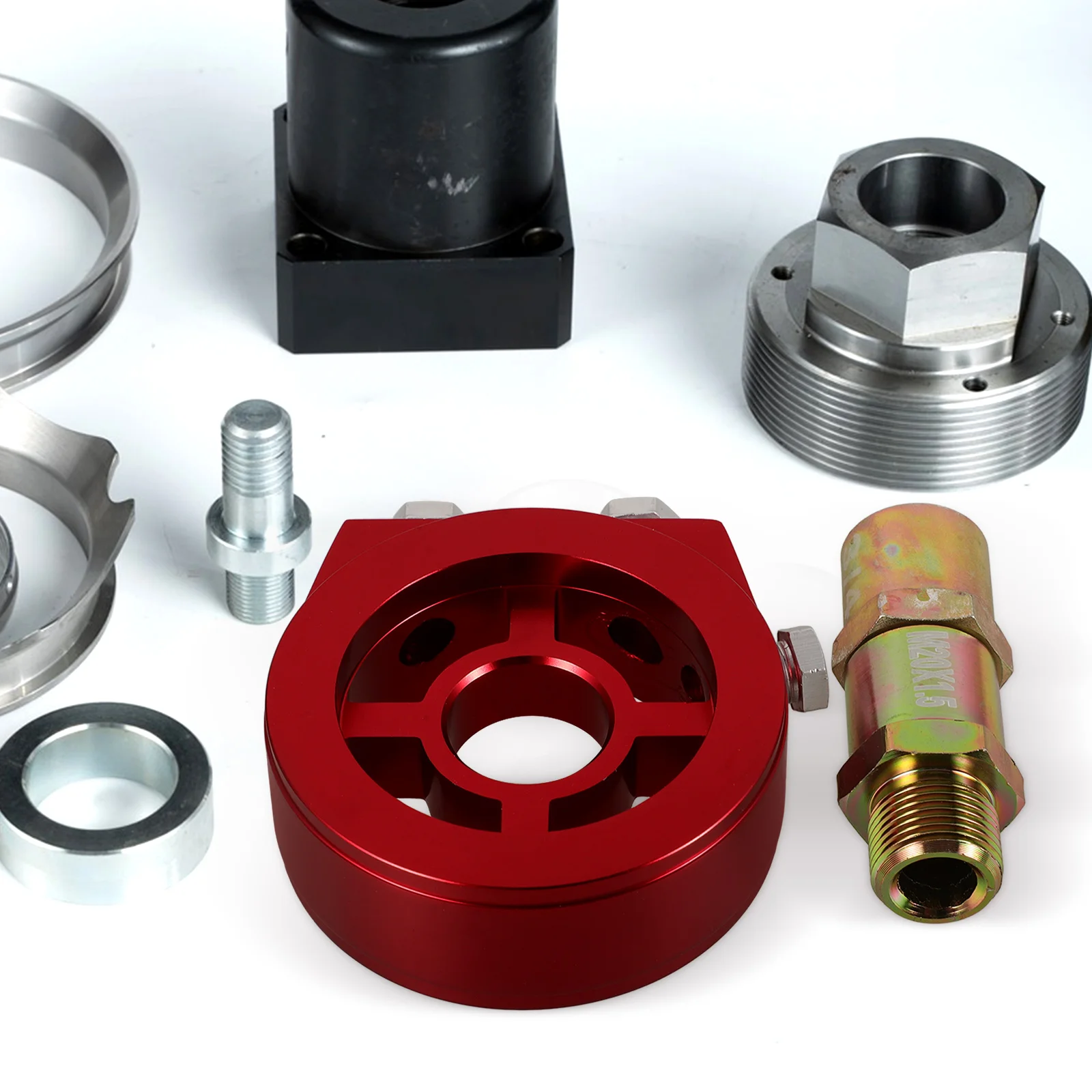 

Aluminum Alloy Cooler Adapter Auto Plate Cooler Sandwich Plate Car Fuel Cooling Replacement Adapter Fuel Cooling Fitting Car