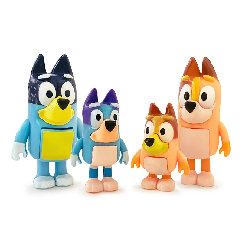 Bluey And Bingo Family Series Anime Action Figure Model Cartoon Mini PVC Dolls Ornaments Children Birthday Decoration Toys Gift